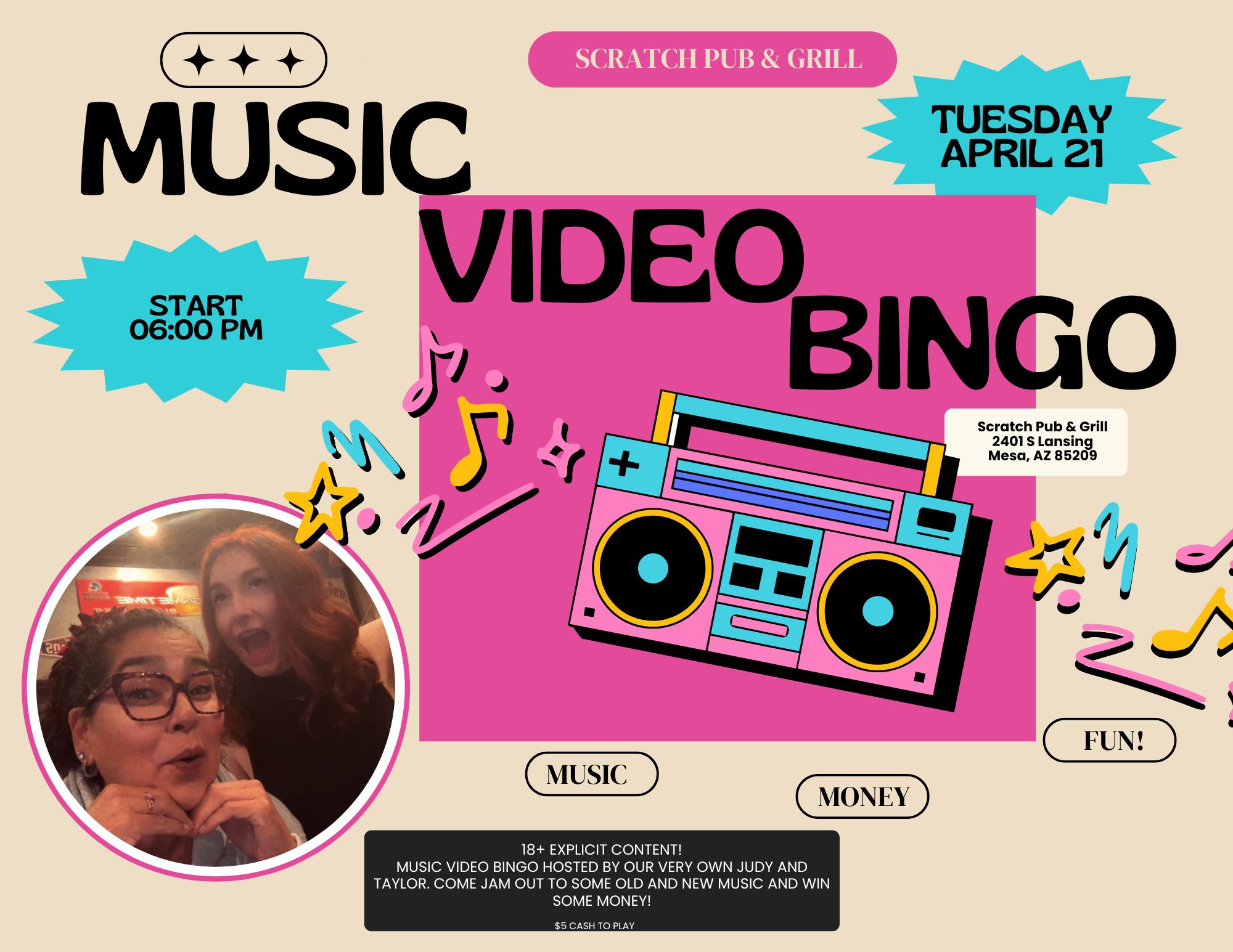 music video bingo flyer 421