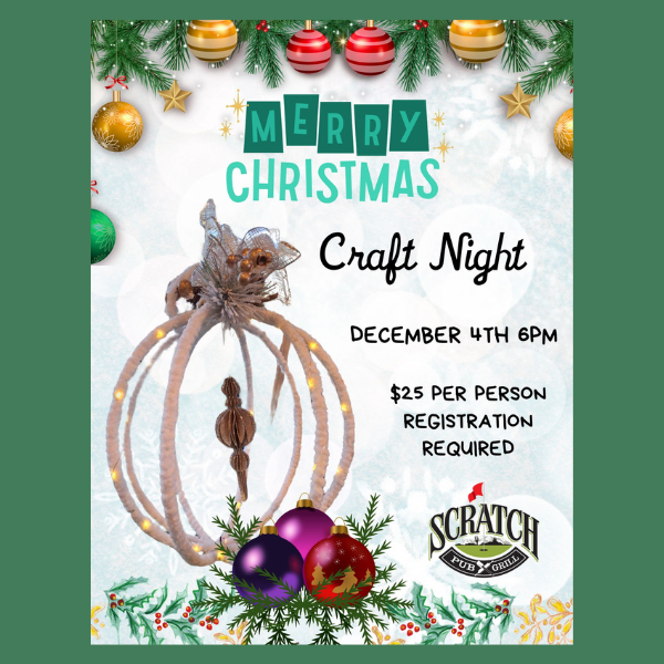 scratch christmas craft night 2024